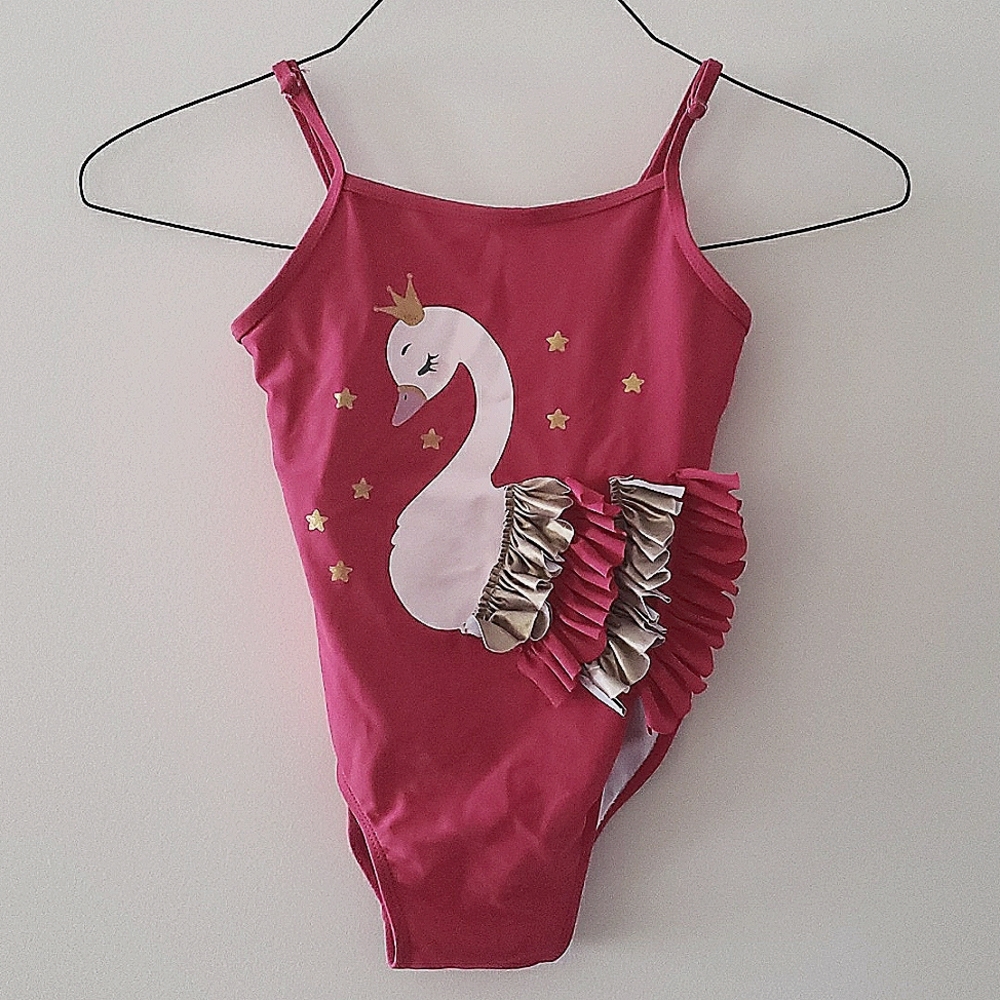 Ruffle Swan bathing suit